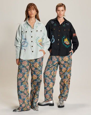 Adelyn Denim Emb Shirt