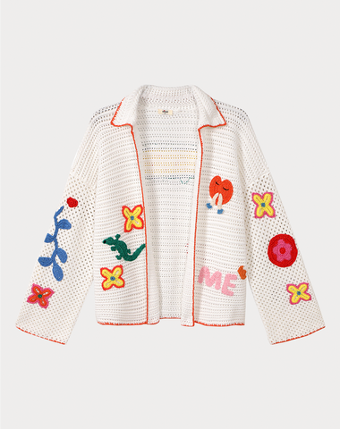 Miami Colorful Crochet Cardigan