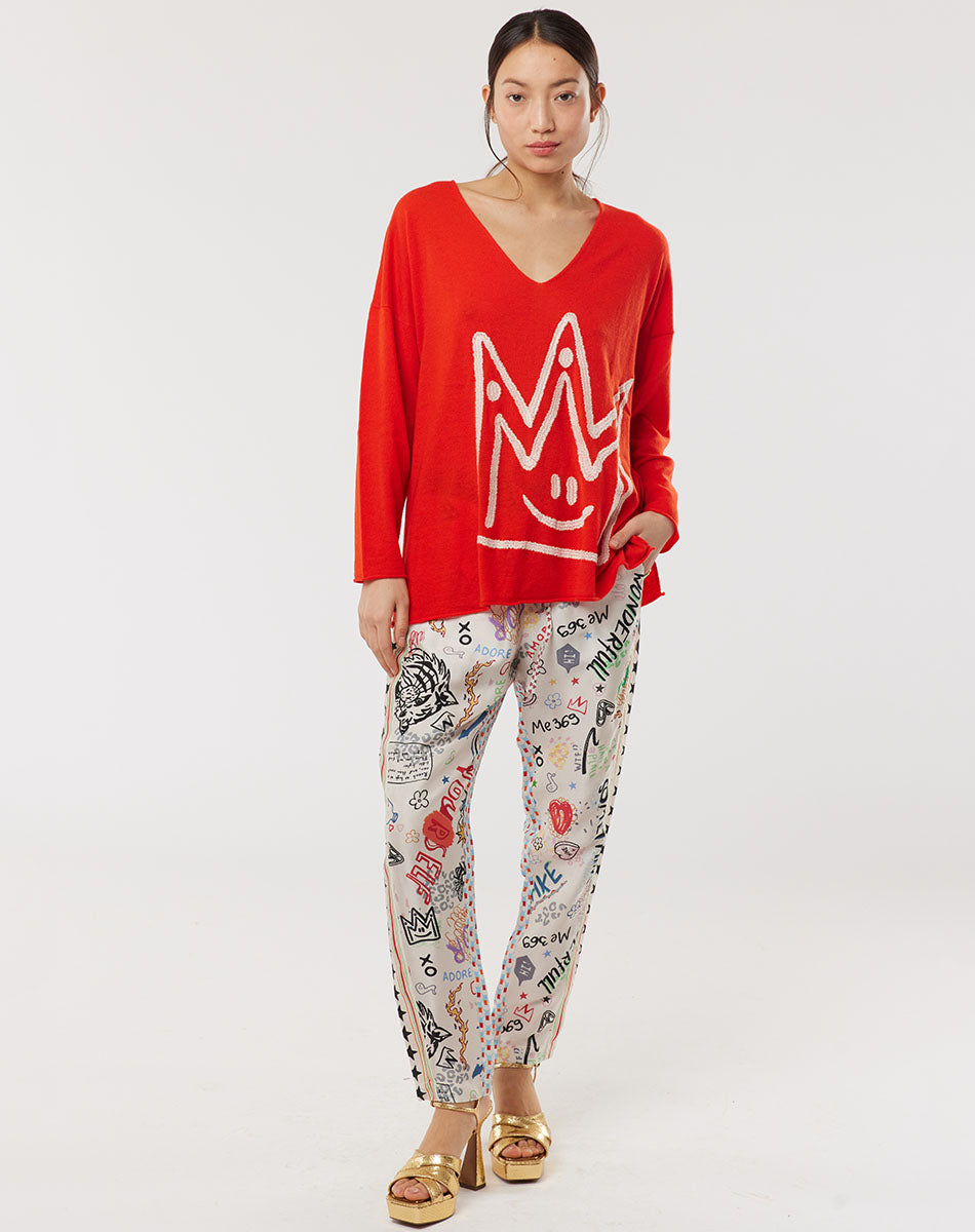 Jessie - Printed Pullover Sweater