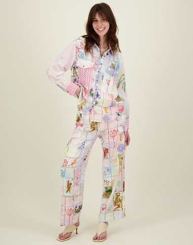 Ella Heritage Printed Linen Shirt