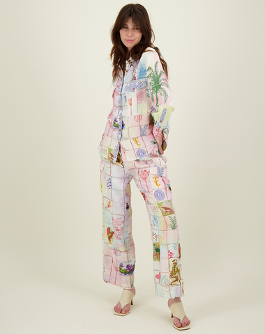 Frida Heritage Linen Cargo Pants
