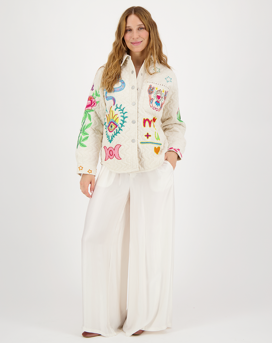 Alicia Natural EMB JACKET – Me369