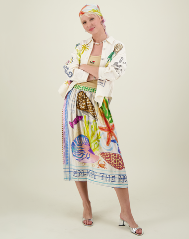 Vanessa Magic Midi Print Skirt