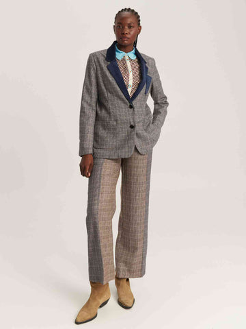 Tatum Classic Navy Plaid Jacket