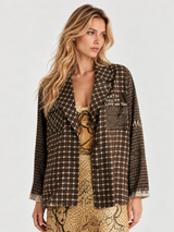 Audrey Noir Muse Collar Jacket