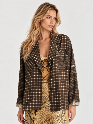 Audrey Noir Muse Collar Jacket