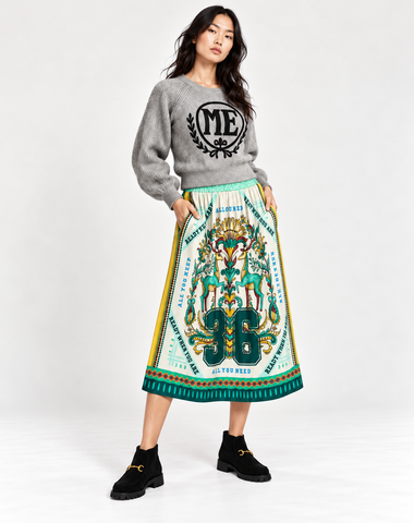 Vanessa Sporty Jade Midi Skirt