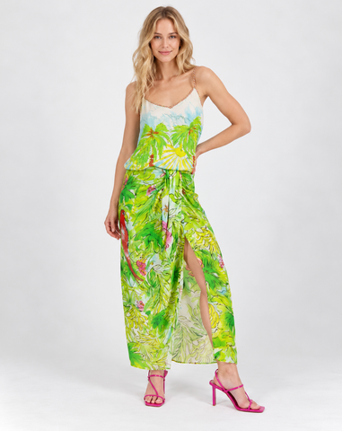 Luna Pura Vida Tie Front Skirt