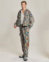 Noelle Rose Blue Jacquard Jacket