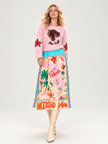 Alexa Florida Printed Skirt