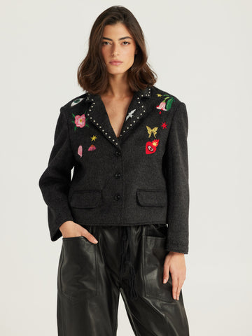 Heven Black Short Jacket