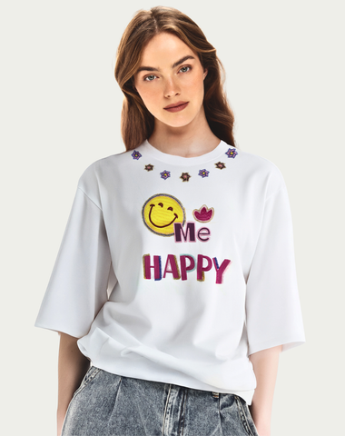 Angelina Happy Oversized T-Shirt