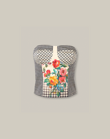 Emery Black Denim Corset