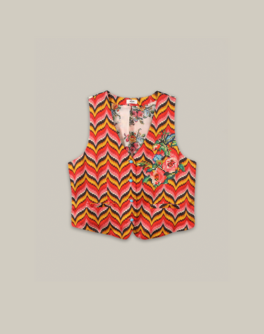 Amaya Black Denim Vest