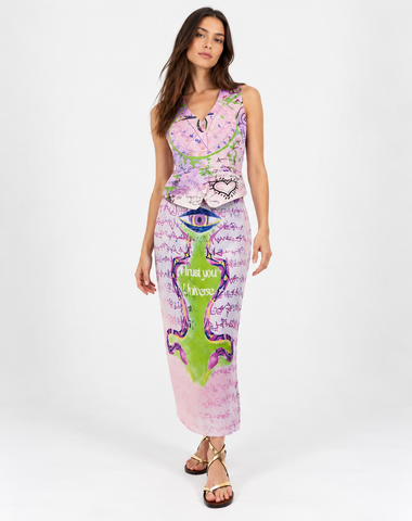 Valery Runic Whisper Pencil Skirt
