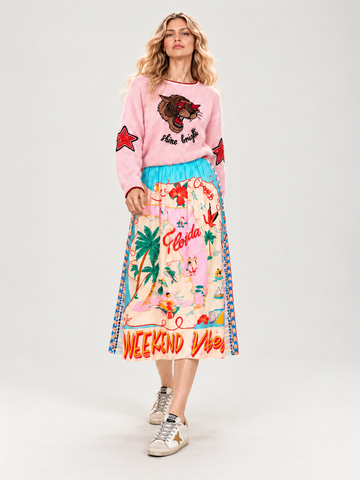 Alexa Florida Printed Skirt