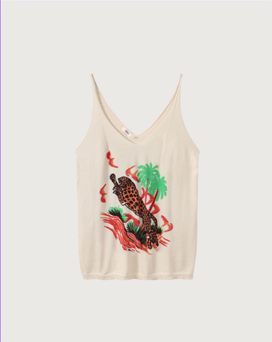 Leo Tiger Cotton Tank Top