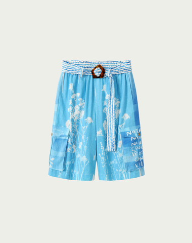 Luca Belted Indigo Bermuda