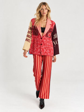 Audrey Red Aura Collar Jacket