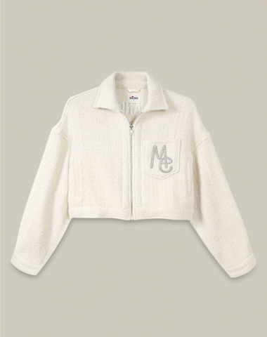 Norah Off White Cropped Blouson