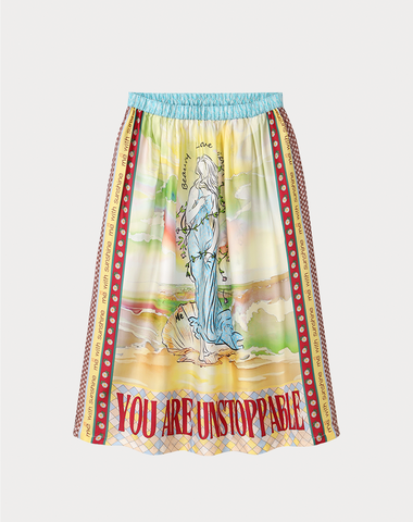 Vanessa Venus Printed Midi Skirt