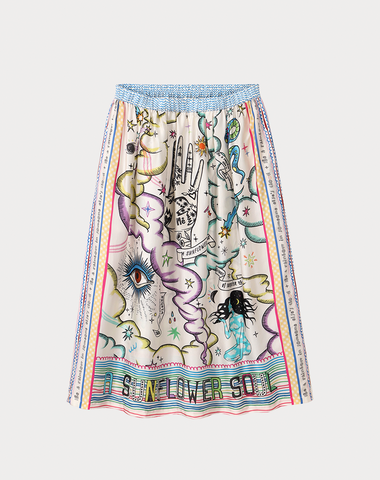 Vanessa Enlightenment Printed Midi Skirt