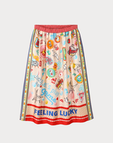 Vanessa Lucky Me Printed Midi Skirt