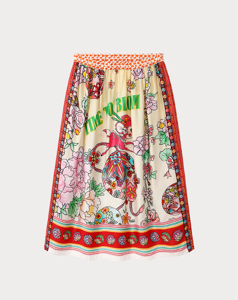 Vanessa Cherry Printed Midi Skirt – Me369