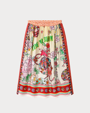 Vanessa Cherry Printed Midi Skirt