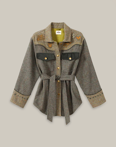 Kiara Olive Belted Jacket