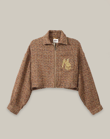 Norah Cinnamon Cropped Blouson