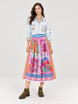 Vanessa Rangoli Printed Midi Skirt