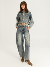 Cosmic Blue Denim Belted