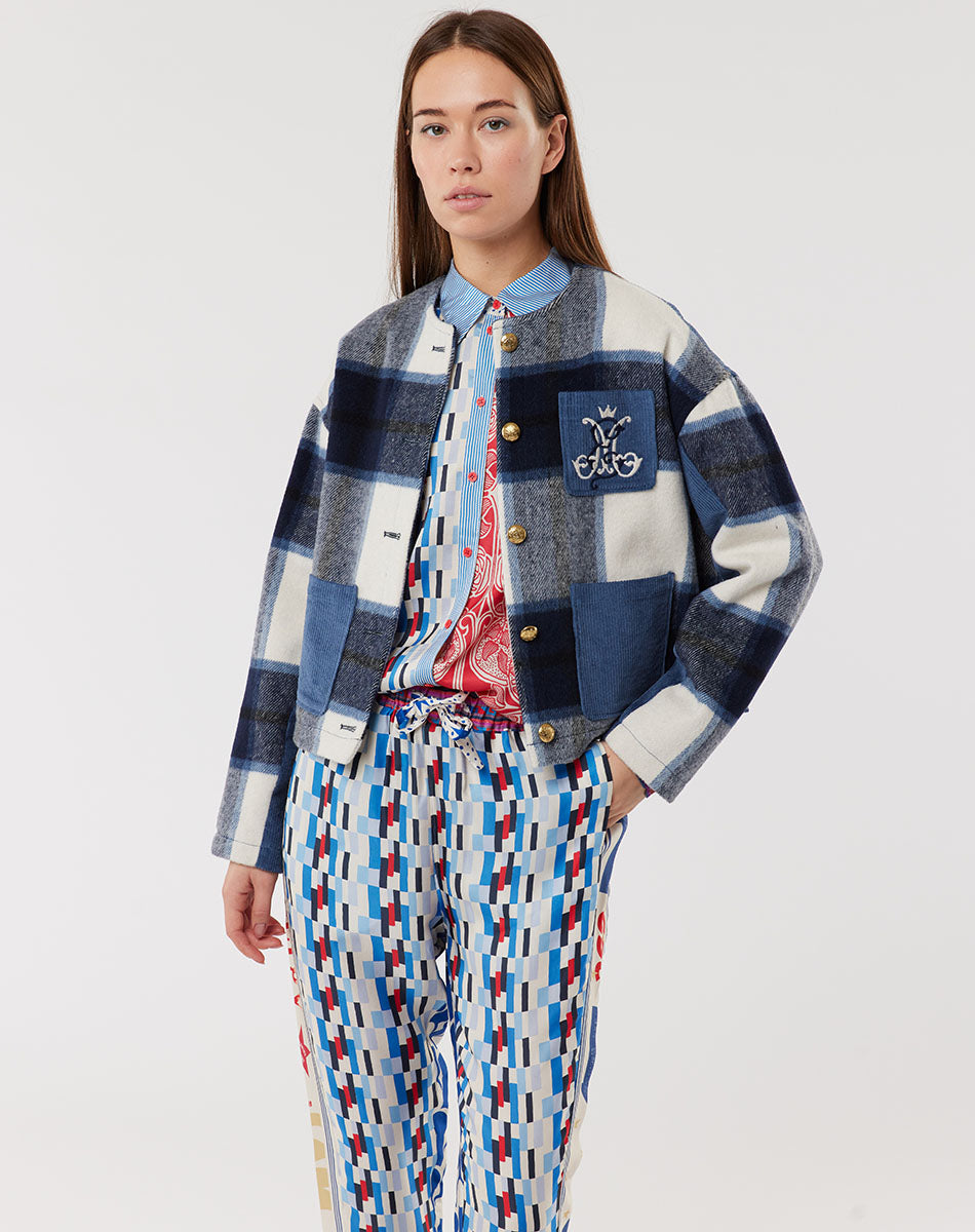 Nancy Blue Collarless – Me369