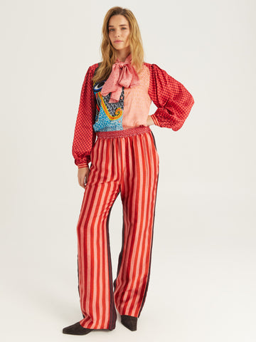Nola Red Aura Printed Shirt