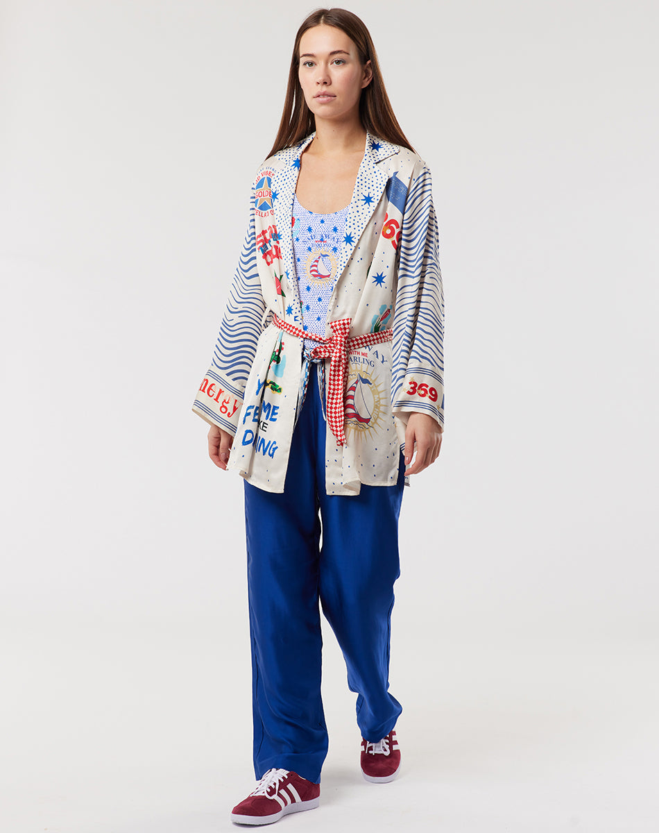 Lucia Kimono Belted Natural Jacket