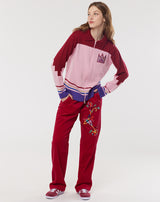 Lillie Zipped Knitted Pink Cardigan
