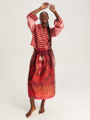 Mai Red Aura Cropped Hodie