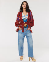 Melany Belted Brown Cardigan