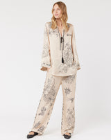 Carolina String Tie Collar Blossom Blouse