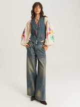 Amari Denim Barrel Pants