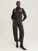Jono Black Tapered Belt Pants