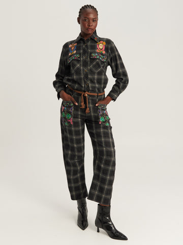 Heritage Black Embroidered Shirt