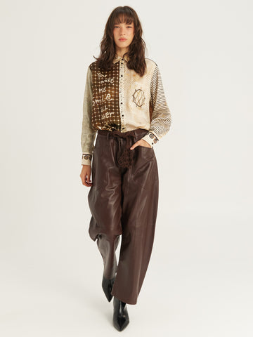 Jono Brown Tapered Leather Pants