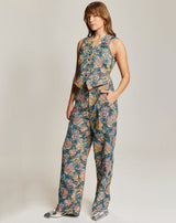 Blair Rose Blue Jacquard Vest