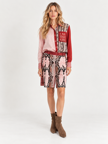 Juliette Red Aura Pleated Short