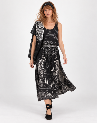 Vanessa Printed Midi Magic Skirt