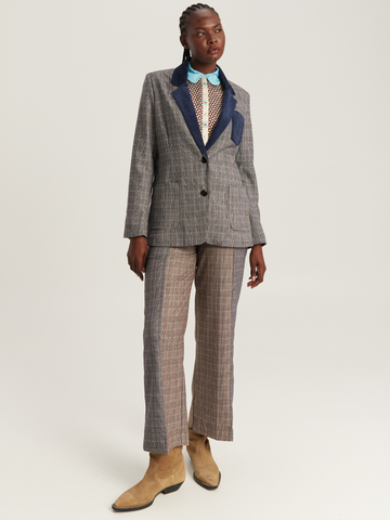 MADDY BLUE PLAID PANTS