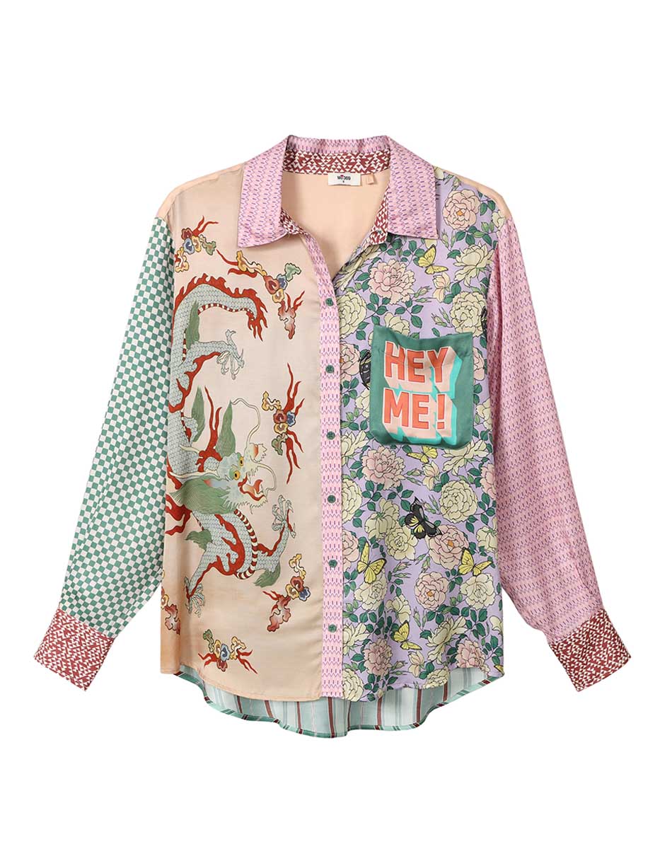 Lilian Knit Collar Rangoli Shirt – Me369