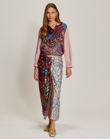 Luna Shipibo Tie Skirt